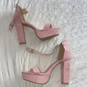 Light Pink 3” Suede Club/going out shoes
